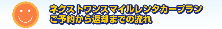 スマイルレンタカープランご予約から返却までの流れ